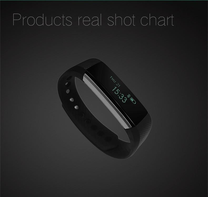 New Smart Bracelet Band with Sleep Activity Fitness Tracker Alarm Clock Vibration Pedometer Indicator for Iphone Android Smartband - RAPBLUE