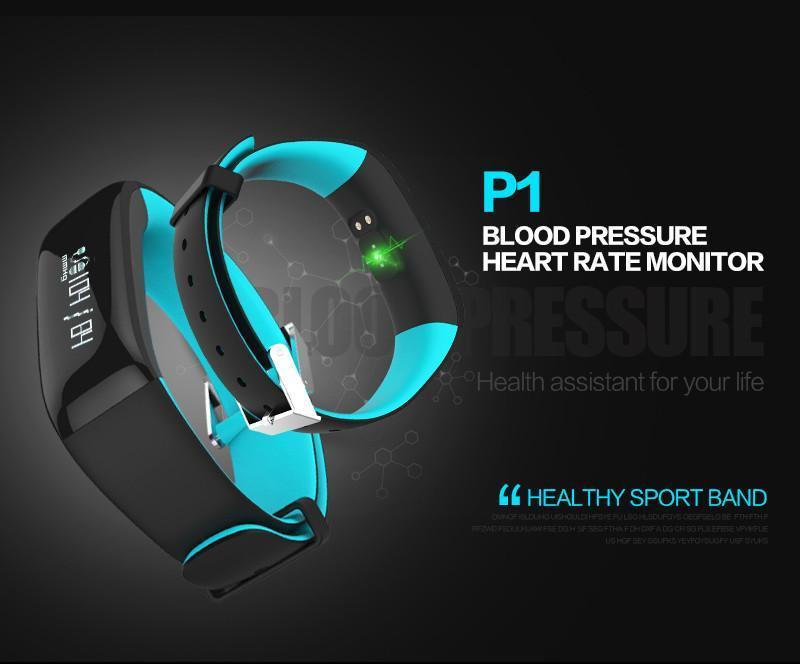 New Smartband Bluetooth Fitness Bracelet with Blood Pressure Heart Rate Monitor for Android IOS Phone - RAPBLUE