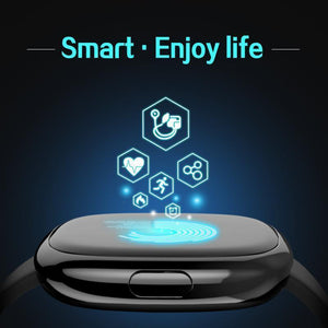 Classic Smart Watch Blood Pressure Heart Rate Monitor Smart Bracelet with Pedometer Sleep Fitness Tracker for Android IOS Smartphone - RAPBLUE