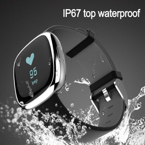 Classic Smart Watch Blood Pressure Heart Rate Monitor Smart Bracelet with Pedometer Sleep Fitness Tracker for Android IOS Smartphone - RAPBLUE