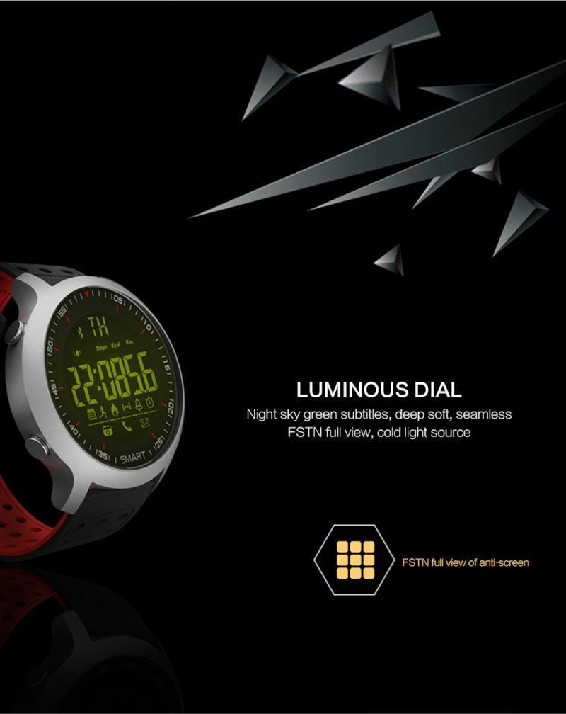 New Smart Sports Bluetooth Water-Resistant Watch with Call Notification Remote Control Alarm Clock - RAPBLUE