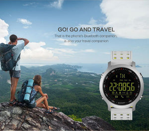 New Smart Sports Bluetooth Water-Resistant Watch with Call Notification Remote Control Alarm Clock - RAPBLUE