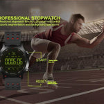 New Smart Sports Bluetooth Water-Resistant Watch with Call Notification Remote Control Alarm Clock - RAPBLUE