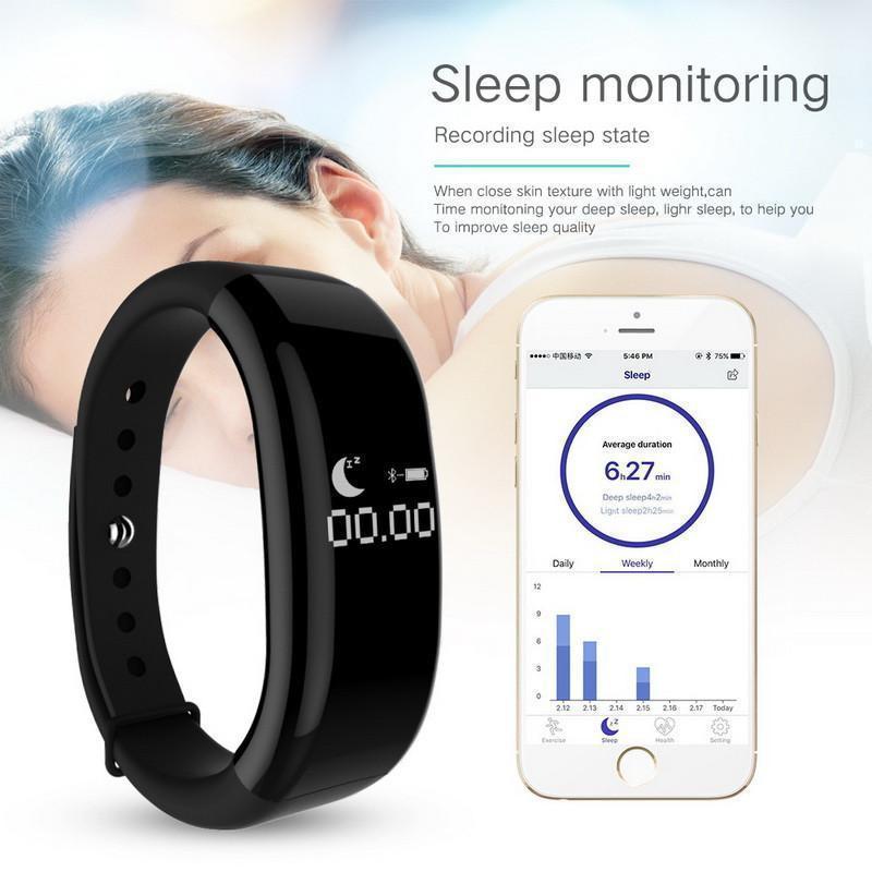 New Time Owner Smart Heart Rate Monitor Fitness Bluetooth Tracker Smart Bracelet Activity Tracker for iOS Android Smart Wristband - RAPBLUE