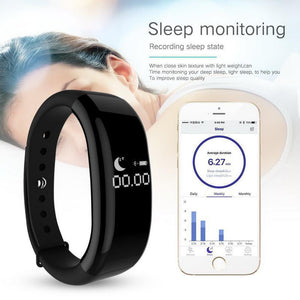 New Time Owner Smart Heart Rate Monitor Fitness Bluetooth Tracker Smart Bracelet Activity Tracker for iOS Android Smart Wristband - RAPBLUE