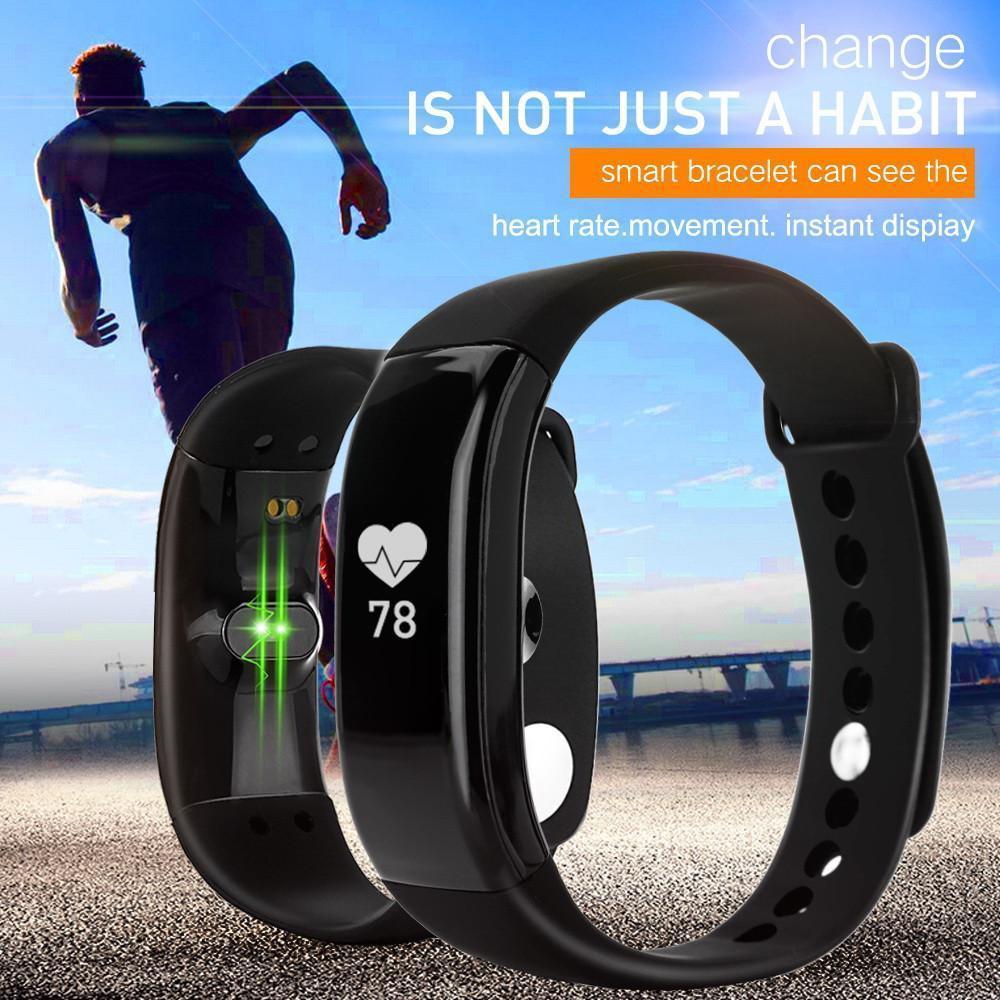 New Time Owner Smart Heart Rate Monitor Fitness Bluetooth Tracker Smart Bracelet Activity Tracker for iOS Android Smart Wristband - RAPBLUE