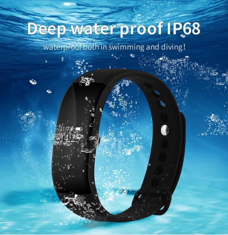 New Time Owner Smart Heart Rate Monitor Fitness Bluetooth Tracker Smart Bracelet Activity Tracker for iOS Android Smart Wristband - RAPBLUE