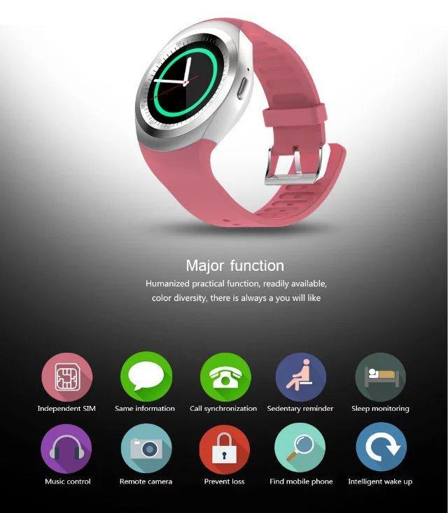 New Runner's Round Bluetooth Wearable Sports Smart Watch for Android Phones - RAPBLUE