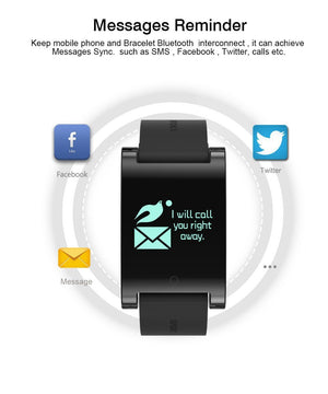 New Smart Watch Waterproof Bluetooth Smart Band Heart Rate Blood Pressure Monitor Pedometer for Android IOS - RAPBLUE