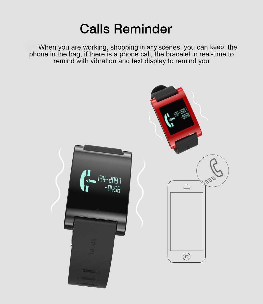 New Smart Watch Waterproof Bluetooth Smart Band Heart Rate Blood Pressure Monitor Pedometer for Android IOS - RAPBLUE