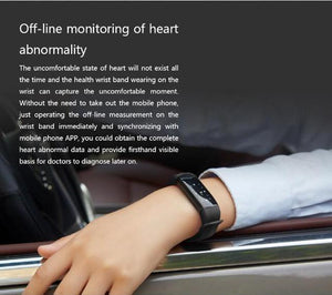 New Heart Rate Blood Pressure Smart Bracelet Activity Tracker for iPhone Android Sleep Pedometer - RAPBLUE