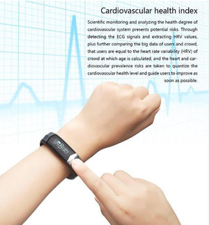 New Heart Rate Blood Pressure Smart Bracelet Activity Tracker for iPhone Android Sleep Pedometer - RAPBLUE