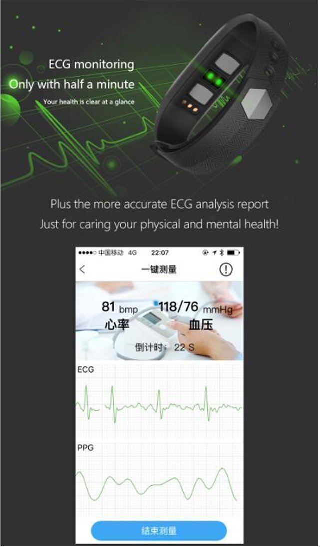 New Heart Rate Blood Pressure Smart Bracelet Activity Tracker for iPhone Android Sleep Pedometer - RAPBLUE