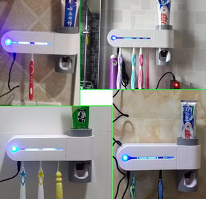 Anti-bacteria UV Light Toothbrush Sterilizer & Automatic Toothpaste Dispenser - RAPBLUE