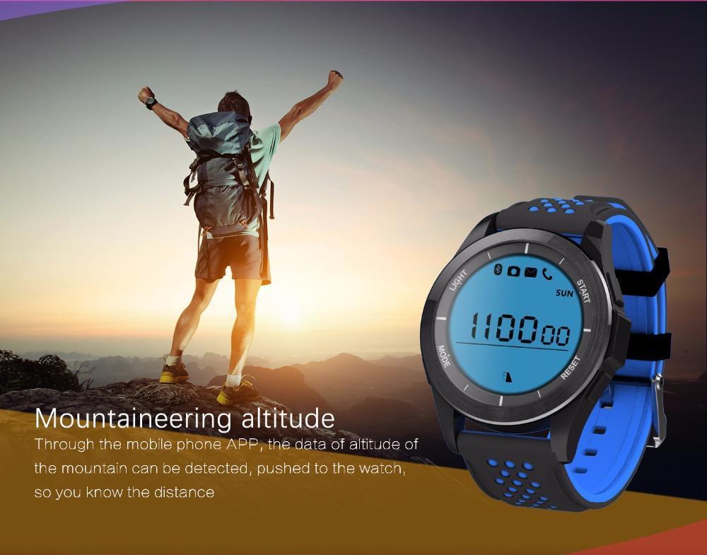 New Outdoor Altitude Meter Smart Watch with Waterproof Pedometer Fitness Tracker Wristwatch for IOS Androids - RAPBLUE