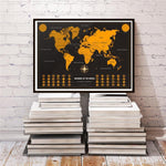 Deluxe Scratch Off World Map - RAPBLUE