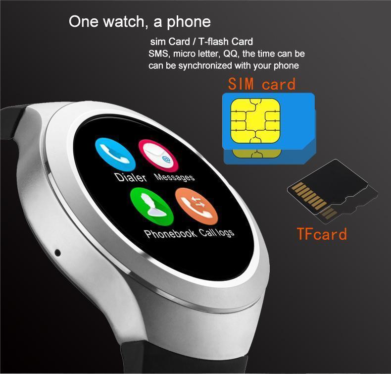 New IPS Round Screen Bluetooth Anti-Lost Android Sport Smart Watch Clock Support SIM Card TF card - RAPBLUE