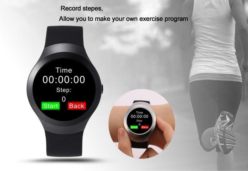 New IPS Round Screen Bluetooth Anti-Lost Android Sport Smart Watch Clock Support SIM Card TF card - RAPBLUE