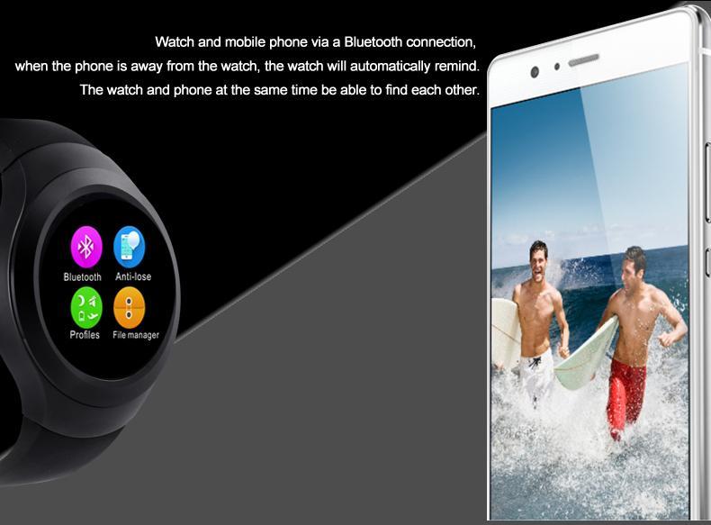 New IPS Round Screen Bluetooth Anti-Lost Android Sport Smart Watch Clock Support SIM Card TF card - RAPBLUE