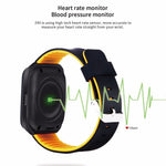 Bluetooth Sports Smartwatch Heart Rate Blood Pressure Monitor Smart Band for Android IOS - RAPBLUE