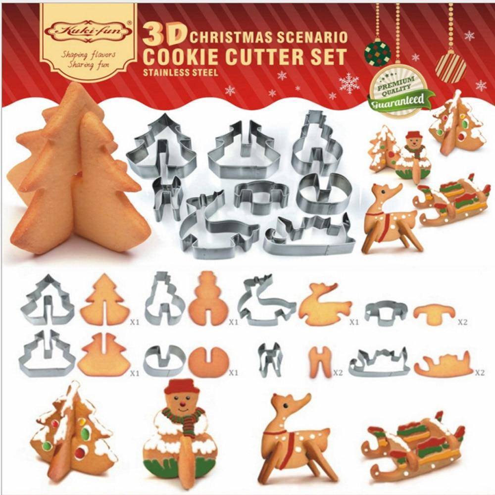 Christmas 3D Stainless Steel Cookie Cutter Set - RAPBLUE