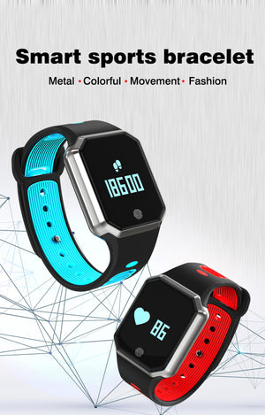 New Stylish Smart Wristband Heart Rate Monitor Fitness Tracker Waterproof Smart Watch - RAPBLUE
