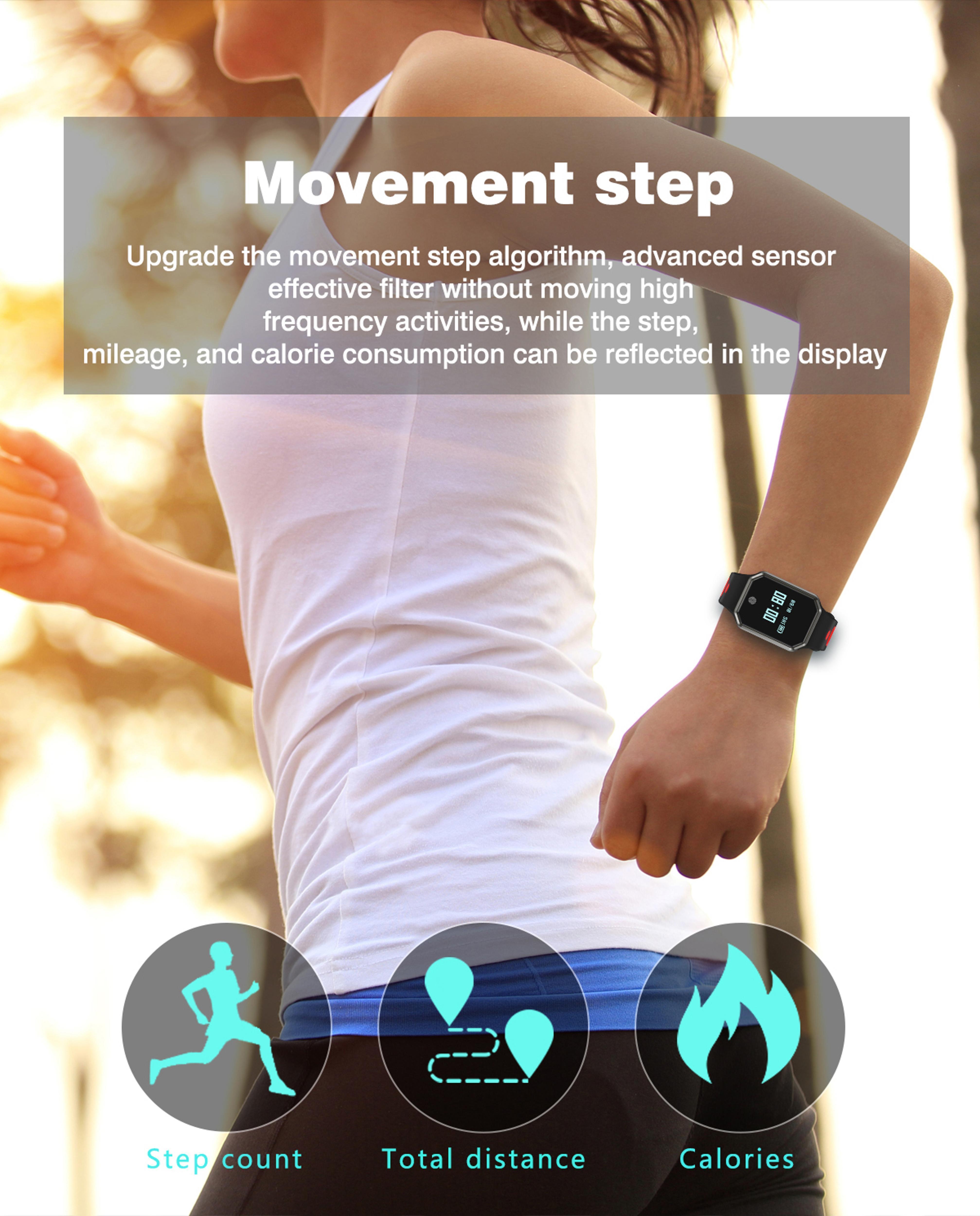 New Stylish Smart Wristband Heart Rate Monitor Fitness Tracker Waterproof Smart Watch - RAPBLUE
