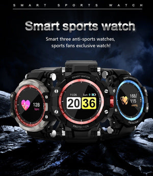 New IP67 Waterproof Long Standby Smart Watch Heart Rate Blood Pressure Outdoor Men Sport Smartwatch - RAPBLUE