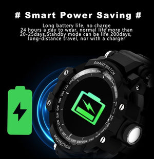 New IP67 Waterproof Long Standby Smart Watch Heart Rate Blood Pressure Outdoor Men Sport Smartwatch - RAPBLUE