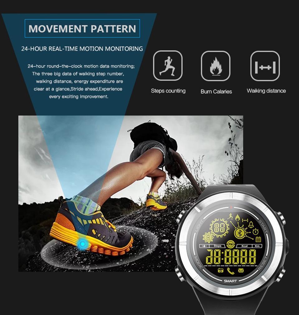 New Sports Bluetooth Smartwatch Waterproof Wristwatch with Fitness Tracker Pedometer Stopwatch for iOS android phones - RAPBLUE