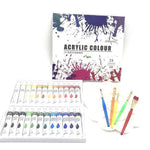 24Colors 12ML /Tube Acrylic Paints set - RAPBLUE