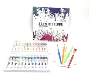 24Colors 12ML /Tube Acrylic Paints set - RAPBLUE