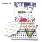 24Colors 12ML /Tube Acrylic Paints set - RAPBLUE