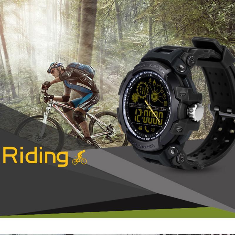 New Rugged Fitness Smartwatch Passometer Smart Clock Waterproof Watch Activities tracker for iPhone Android Phones - RAPBLUE