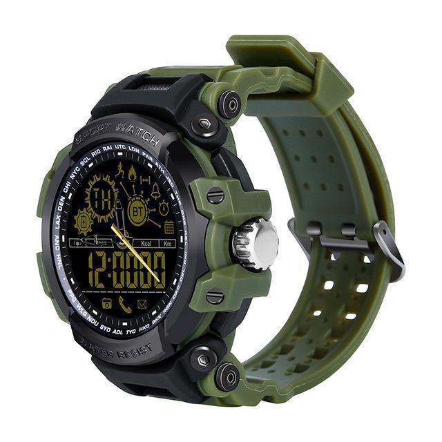 New Rugged Fitness Smartwatch Passometer Smart Clock Waterproof Watch Activities tracker for iPhone Android Phones - RAPBLUE