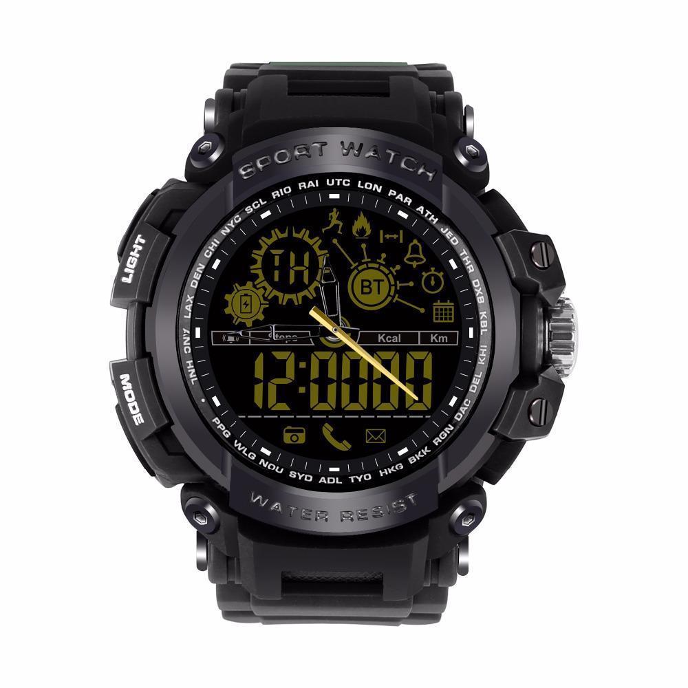 New Rugged Fitness Smartwatch Passometer Smart Clock Waterproof Watch Activities tracker for iPhone Android Phones - RAPBLUE
