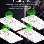 New IP68 Waterproof Smartband Watch Blood Pressure Heart Rate Monitor Smart Bracelet Fitness Tracker Bluetooth Wristband - RAPBLUE