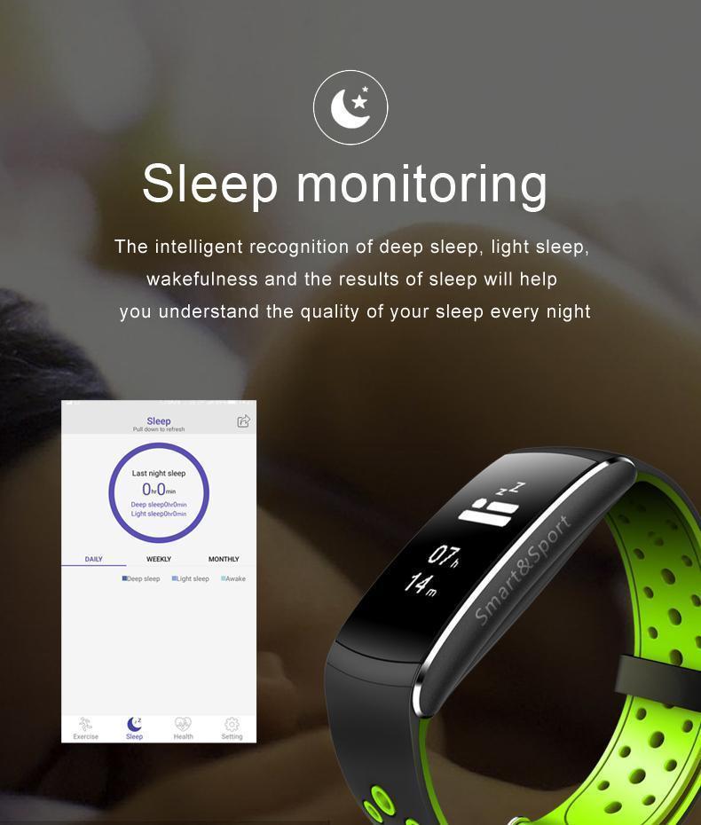 New IP68 Waterproof Smartband Watch Blood Pressure Heart Rate Monitor Smart Bracelet Fitness Tracker Bluetooth Wristband - RAPBLUE