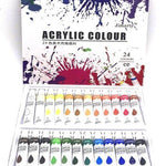 24Colors 12ML /Tube Acrylic Paints set - RAPBLUE