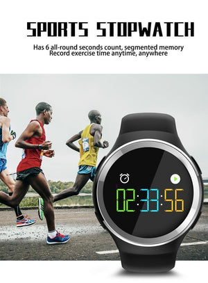 New Sports 0.95inch OLED Smart Watch Heart Rate Blood Oxygen Pedometer Caller Message Show Smartwatch - RAPBLUE