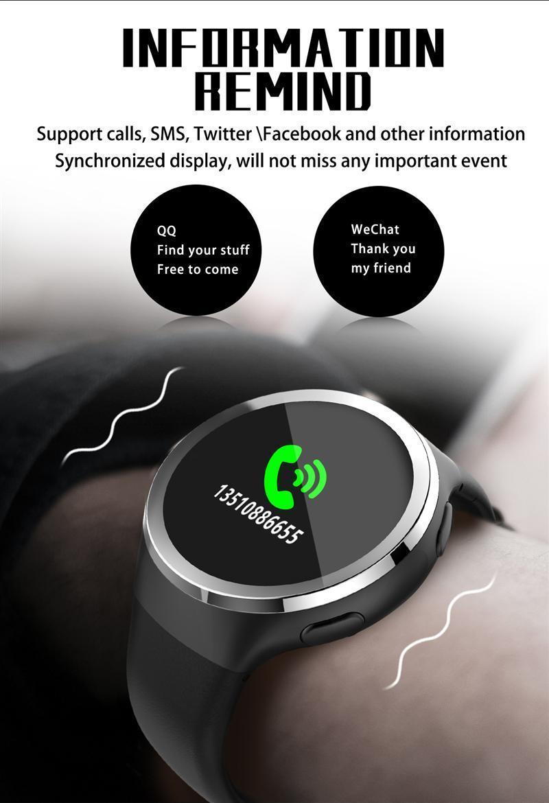 New Sports 0.95inch OLED Smart Watch Heart Rate Blood Oxygen Pedometer Caller Message Show Smartwatch - RAPBLUE