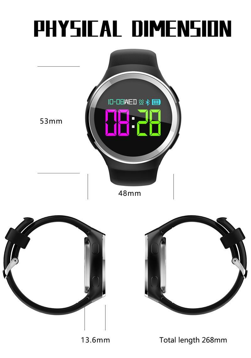 New Sports 0.95inch OLED Smart Watch Heart Rate Blood Oxygen Pedometer Caller Message Show Smartwatch - RAPBLUE