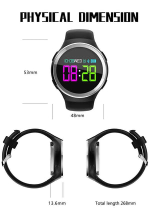 New Sports 0.95inch OLED Smart Watch Heart Rate Blood Oxygen Pedometer Caller Message Show Smartwatch - RAPBLUE