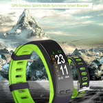 New GPS Sports Smart Band Heart Rate Smart Wristband Temperature Altitude Theromometer Fitness Tracker Smart Bracelet - RAPBLUE