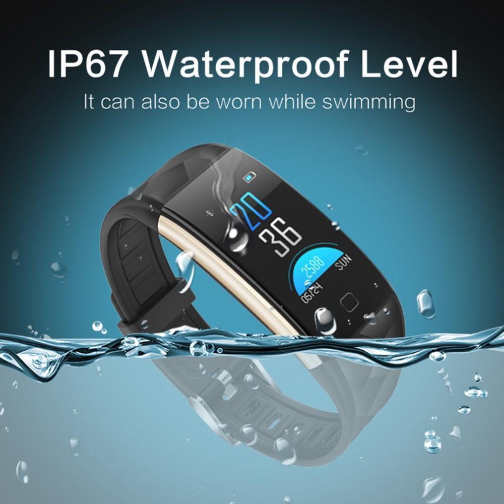 New Smart Bracelet Wristband Heart Rate Monitor Fitness Activity Tracker Swimming Smartband for Android IOS Windows - RAPBLUE