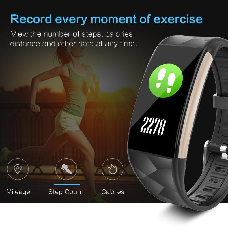 New Smart Bracelet Wristband Heart Rate Monitor Fitness Activity Tracker Swimming Smartband for Android IOS Windows - RAPBLUE