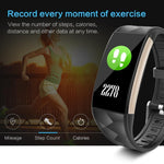 New Smart Bracelet Wristband Heart Rate Monitor Fitness Activity Tracker Swimming Smartband for Android IOS Windows - RAPBLUE