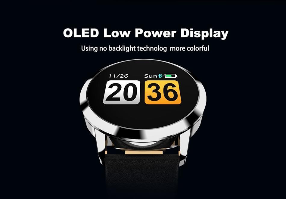 New Multi-Purpose Fashion 0.95 Inch Smart Watch OLED Color Screen Blood Pressure Heart Rate for Android iOS Windows Wristwatch - RAPBLUE