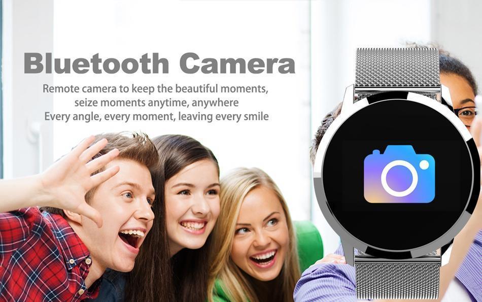 New Multi-Purpose Fashion 0.95 Inch Smart Watch OLED Color Screen Blood Pressure Heart Rate for Android iOS Windows Wristwatch - RAPBLUE