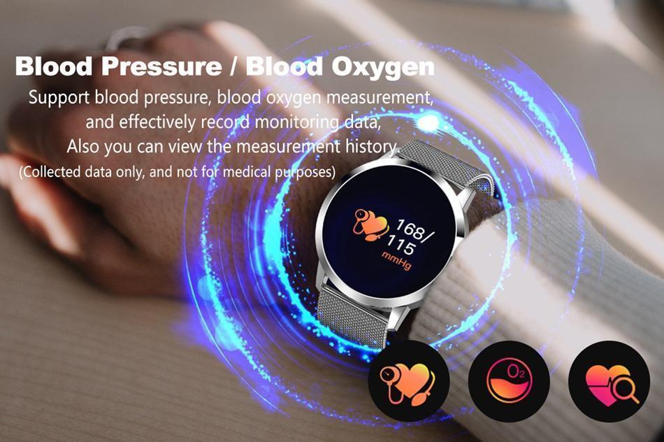 New Multi-Purpose Fashion 0.95 Inch Smart Watch OLED Color Screen Blood Pressure Heart Rate for Android iOS Windows Wristwatch - RAPBLUE